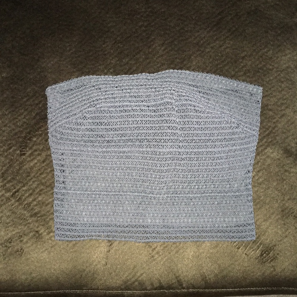 Size M - Gray Strapless Top